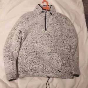 Pink sherpa half zip pullover